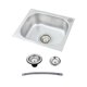 thumbnail image 1 of Fregadero de cocina, fregadero utilitario, accesorio de cocina, lavabo profundo de un solo tazón para lavar platos, estación de trabajo, restaurante,, 1 of 9