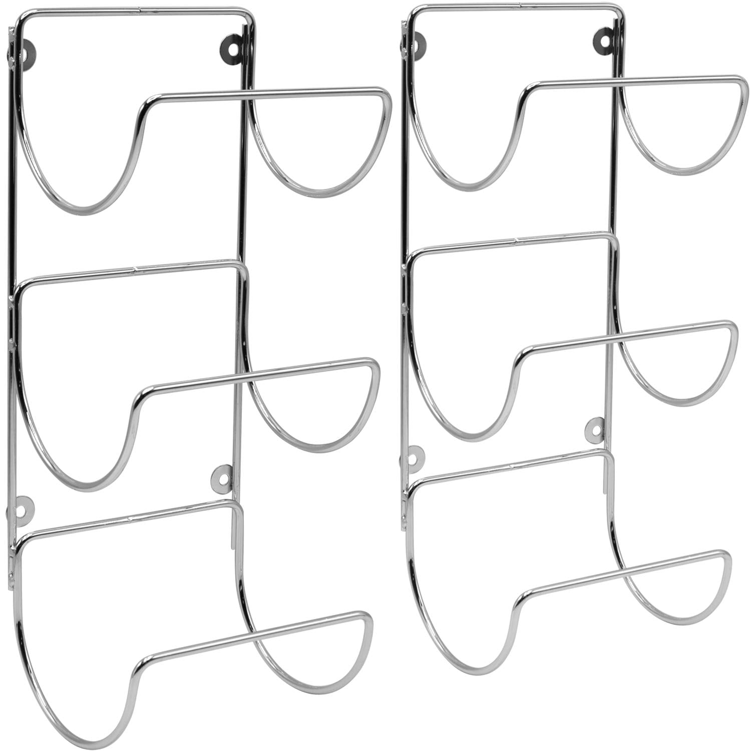 Sorbus Wall Mounted Metal Towel Rack Holder for Bathroom 2-Pack (Silver)
