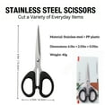 thumbnail image 4 of Stainless Steel Scissors, 6-Inch Multi-Purpose Office and Home Scissors, Comfortable PP Handle, Cuts Paper, Fabric, and Packaging (2 Pcs), 4 of 8