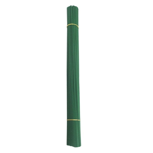 100pcs 19cm Artificial Flower Stem Iron Wire Supply for Flower Shop (Green)