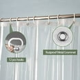 thumbnail image 3 of Clear Shower Curtain Liner, 72x72 Plastic Shower Liner, Waterproof PEVA Shower Curtain Liner, Cute Lightweight Shower Curtains for Bathroom with Magnets and 12 Rustproof Metal Grommet Holes, 3 of 9
