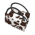 thumbnail image 3 of Japuie Brown Cow Print Insulated Lunch Bag, Portable Leakproof Cooler Bag,Foldable Thermal Tote,Lunch Tote Bags for Work or Picnic, 3 of 7