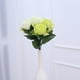 thumbnail image 2 of Ramo de rosas artificiales de seda con 10 flores realistas para decoración de bodas, cumpleaños y fiestas (blanco y verde claro), 2 of 7
