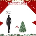 thumbnail image 2 of LAMPHOME 4ft Blue PE/PVC Mixed Artificial Christmas Tree (Memory Wire + Iron Wire) with 592 Lush Branch Tips, 3-Part Hinged Design, Metal Stand Xmas Tree for Holiday Décor, 2 of 9