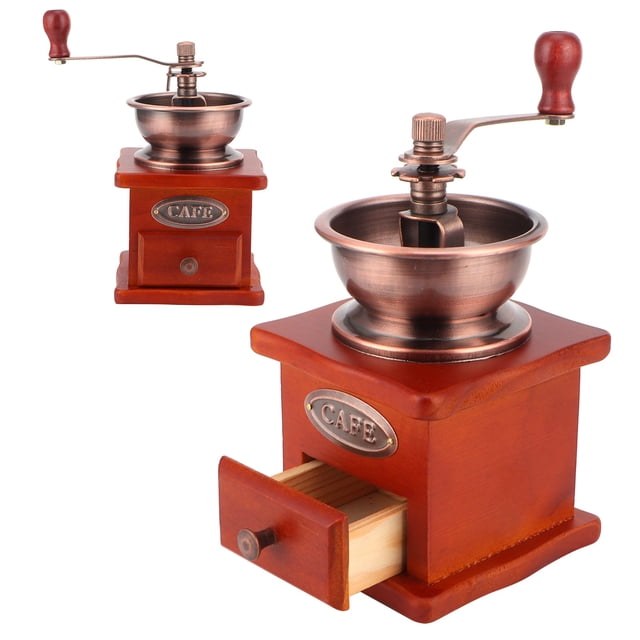 Manual Coffee Grinder, Hand Coffee Grinder Coffee Bean Grinder Mini Coffee Bean Mill Wooden Hand Grinder Wear-resistant for Household