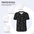 thumbnail image 3 of Zufioo White Pineapples Print Men's Baseball Short Sleeve, Moisture Wicking Button-Down Hip Hop Tee-3X-Large, 3 of 7