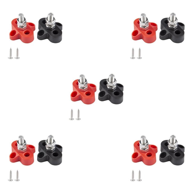 Riwesomey 2 piezas de bloques de terminales M8 para coche, pernos de conexión de de camión, accesorios de conector, piezas de Type2 NO2