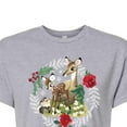 thumbnail image 3 of Disney Bambi - Christmas - Family In The Forest - Juniors Cropped Cotton Blend T-Shirt, 3 of 5