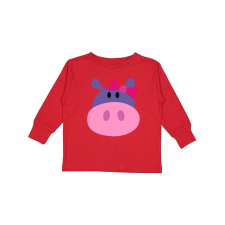 

Inktastic Girl Hippo Gift Toddler Toddler Girl Long Sleeve T-Shirt