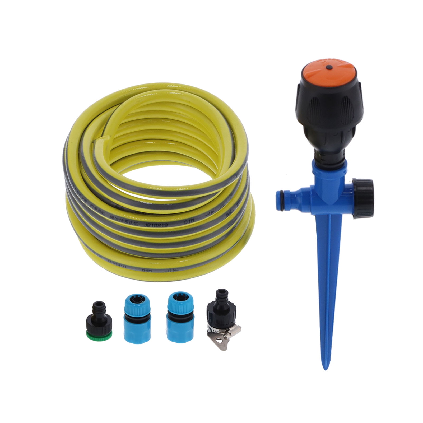 Renewed Orbit 50020 In-Ground Blu-Lock Tubing System and Digital Hose Faucet Timer Blue Black 1-Zone Sprinkler Kit