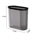 thumbnail image 3 of Push Trash Can with Lid, Narrow Space Saving Garbage Bin for Bathroom Kitchen Living Room Office, 10L Small Trash Can with Odor Locking Cover, Easy to Clean and Modern Design, 3 of 6