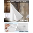 thumbnail image 3 of No Hook Shower Curtain with Snap in Liner,Vintage Shbby Chic Rock Waterproof Bath Curtain Double Layers with See Through Top Window,Abstract Wood Art Hotel Shower Curtains 36x72in, 3 of 9