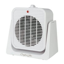 Comfort Glow 1,500-Watt-Max Portable Electric Fan Heater with Tilting Base, White