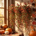 thumbnail image 2 of AuroraX Thanksgiving Artificial Silk Flower Fall Floral Wall Hanging Vintage Farmhouse Realistic Outdoor Autumn Home Decor Accents, 2 of 7