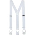 thumbnail image 1 of CTM®  Elastic Button End Dress Suspenders with Silver Hardware (Men's Big &, 1 of 2