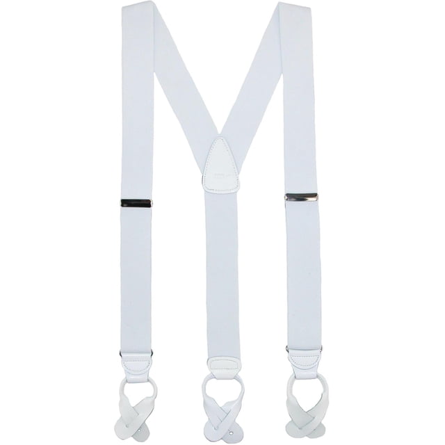 CTM® Bretelles Élastiques à Boutons pour Robe avec Quincaillerie Argentée (Grande Taille pour Hommes &