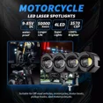 thumbnail image 3 of Par Faros Auxiliares Lupa Led Focos Luz 340w Para Auto, Moto, 3 of 8