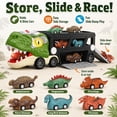 thumbnail image 2 of JoyStone Dinosaur Truck Toy, 17 Inch Transport Carrier with Lights, Sounds & Mist Spray, Includes 6 Dinosaur Cars, Gift for Kids Ages 3-7, 2 of 8
