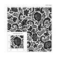 thumbnail image 4 of NextWall Dark Ash Tonal Paisley Peel and Stick Wallpaper, 4 of 7