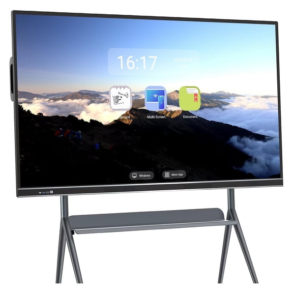 BELNET 86 Inch 4K Smart Board with Eshare Screen Mirroring & 20-Touch Point for Business/Church Collaboration/Classroom(Include Wall Mount)