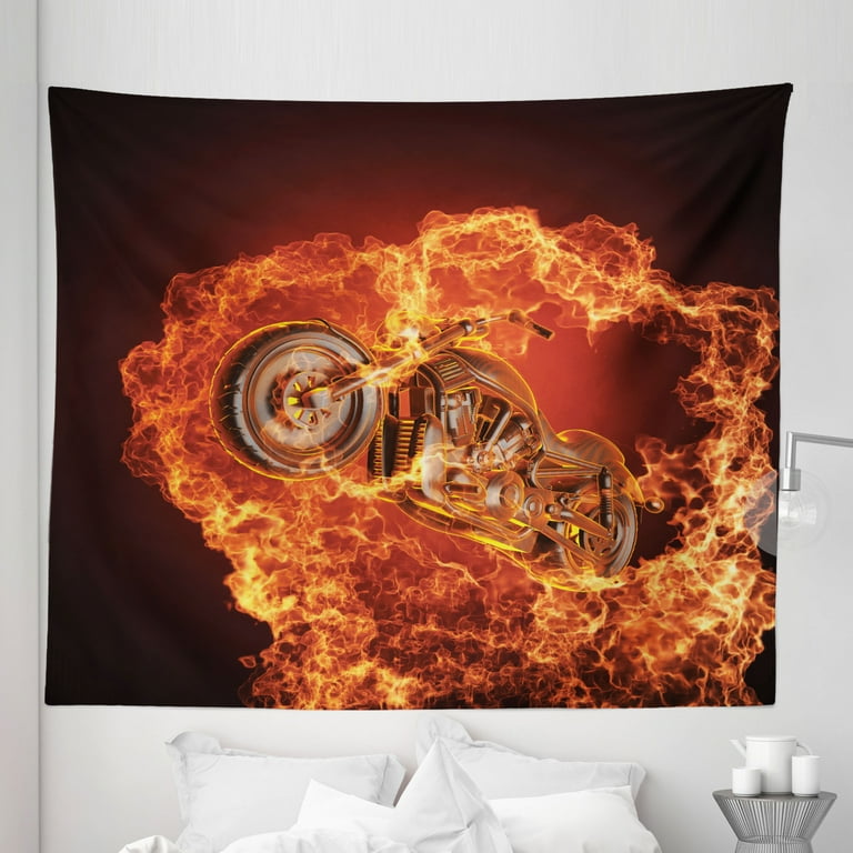 Orange and black tapestry hotsell