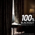 thumbnail image 5 of TOPICK Blackout Curtains 84 Inch Length Black Floral Printed Linen Blend Drapes for Bedroom Living Room Thermal Insulated Back Tab Window Curtains 2 Panel Set, 5 of 5