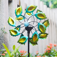 thumbnail image 5 of VIEROLA Wind Spinner, 59 inch Metal Wind Spinners with Solar LED Light, Peacock Feather Windmill, 5 of 9