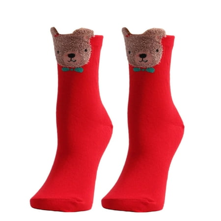 

One opening Christmas Women Socks Soft Warm Cartoon Festival Gift Socks