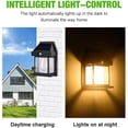 thumbnail image 3 of Solar Wall Lights - Vintage Style with Smart Motion Sensor, Wireless Dusk to Dawn Lantern Motion Sensor LED Sconce Lights IP65 Waterproof to Patio Yard Garden (Black), 3 of 10