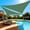 Dark Green, variant on Shade&Beyond8'X8'X8'185 GSM HDPE Curved Triangle Permeable Sun Shade Sail for Patio, Garden & Deck, Sand