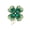 Emerald Green, variant on Four Leaf Clover Brooch Pin Rhinestone Studded Cute Elegant Lucky Shamrock Spring Sweater Coat Accessories for Irish Festivals