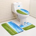 thumbnail image 1 of ABPHQTO Cielo de la pradera de primavera Juego de alfombras de baño de 3 piezas Alfombra de baño Alfombra de contorno y tapa de inodoro ABPHQTO Cont-CHAPPLE-27873, 1 of 2