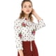 thumbnail image 1 of INSPIRE CHIC Blusa Floral De Manga Larga Con Lunares Y Escote Con Volantes Para Mujer Blanco L, 1 of 6
