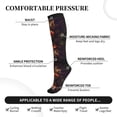 thumbnail image 3 of Lsque Butterfly Sitting on a Flower Pattern Sport Compression Socks for Men & Women 15-20 mmHg Knee High Nurse Pregnant Running Medical and Travel Athletic, 3 of 6
