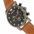 thumbnail image 3 of Breed BRD8204 Ryker Chronograph Leather-Band Watch with Date, Camel & Gunmetal, 3 of 3