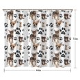 thumbnail image 5 of Chihuahua and Footprints Shower Curtain 84"x72" ,Bathroom Decorative Shower Curtains Set with 12 Hooks,Modern Waterproof Washable Shower Curtain, 5 of 6