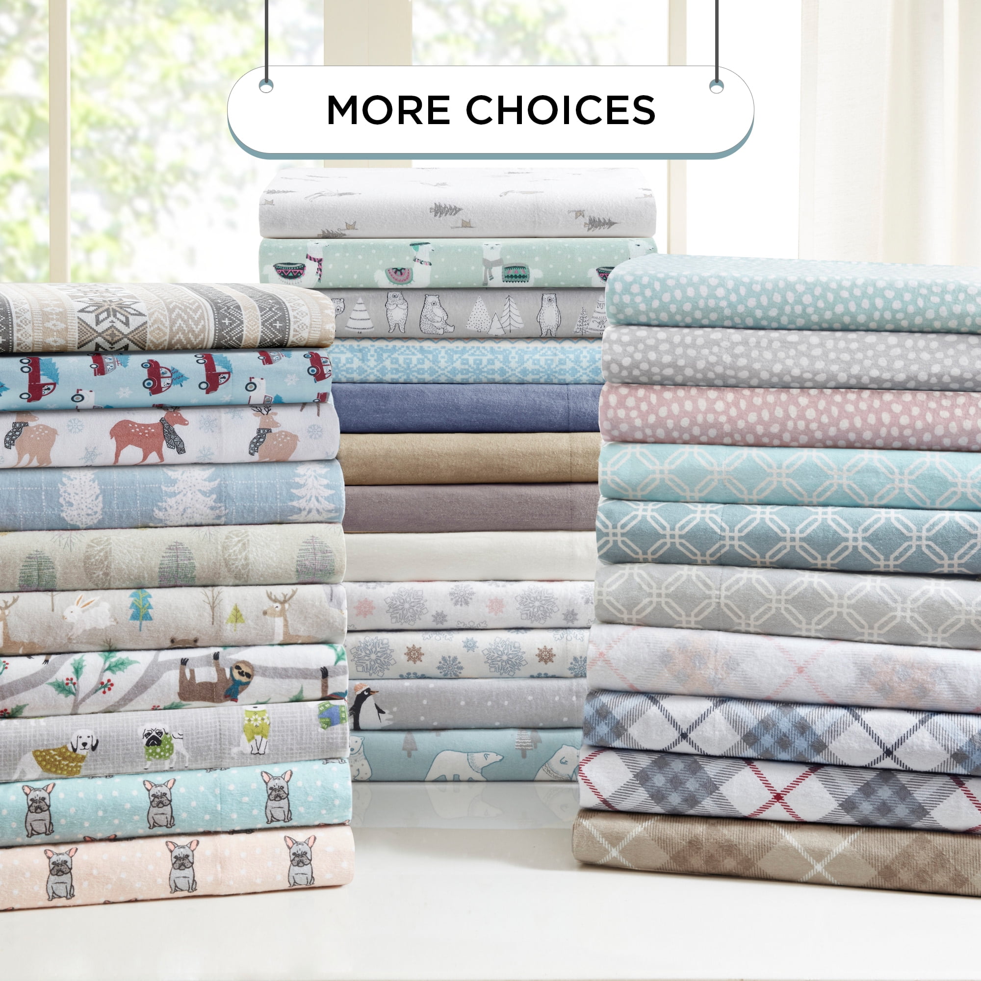 Regency Heights King Size Cotton Flannel Sheet Set, 4-Piece Flannel Bed Sheets King, 100% Cotton Bed Sheets Set with Deep Pocket, Blue Solid