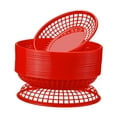 thumbnail image 5 of Kuntesetty 24 Pieces Baskets Bread Fry Baskets Serving Tray Deli Baskets Platters Red, 5 of 9