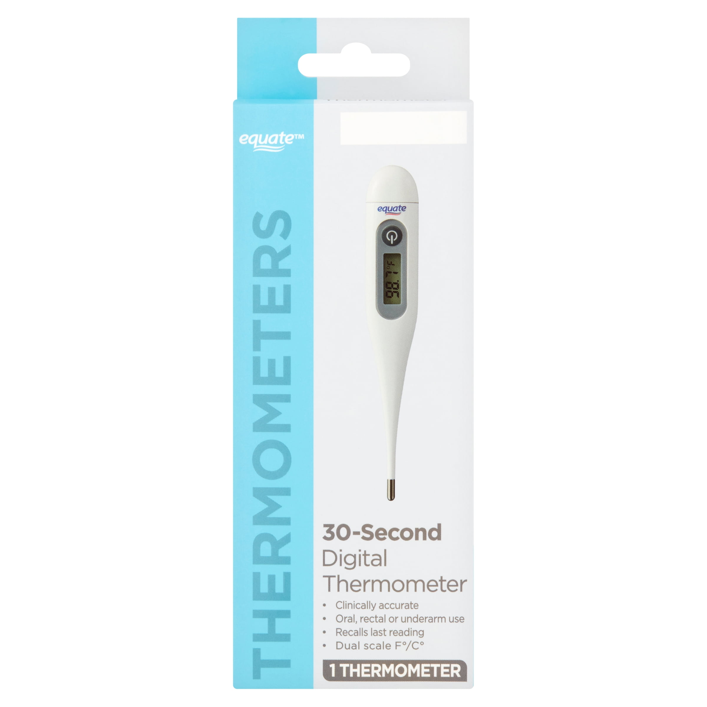 Equate, Oral, Rectal, or Underarm 30-Second Digital Thermometer