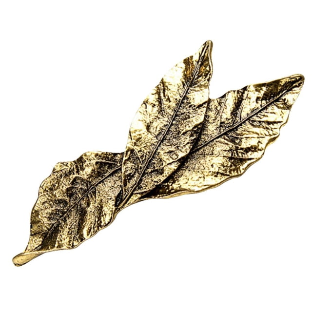Pasadores de hojas para mujer, pins para mujer, pasadores, accesorios para boda Bronce Zulema Perno de Bobby de la forma de la hoja de la vendimia