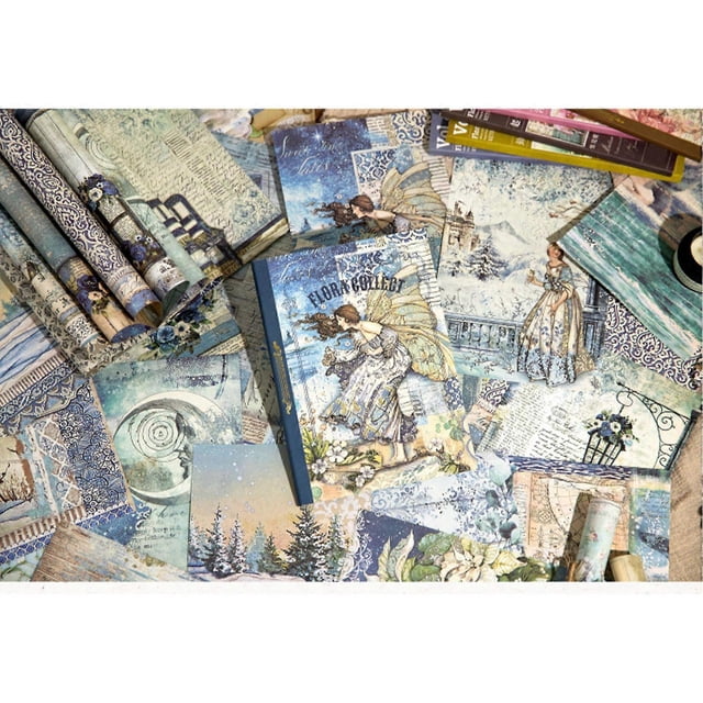 40 Sheets Vintage Scrapbook Paper Double Sided Decorative Retro Background Journal Pape for Scrapbooking and Creativity