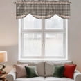 thumbnail image 2 of Country Star Plaid Tie Up Valance Curtains for Windows, Kitchen Curtains Window Treatments, Black Retro American Farm Barn Berry Short Window Shades Valances for Bedroom Bathroom Cafe 54"x18", 2 of 8