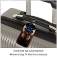 thumbnail image 3 of Square 2Pack PU Leather Butterfly Cruise Luggage Tag with Privacy Cover and Name ID Tag for Travel Handbags Backpacks Luggage Tags, 3 of 6