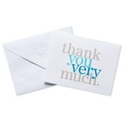 American Greetings Thank You Cards with Envelopes, Blue and Grey (50-Count)