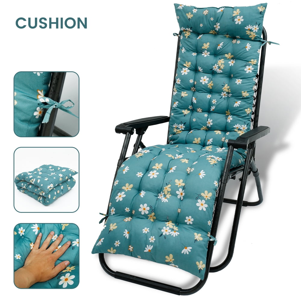 Plain Memory Foam Replacement Cushion Garden Lounger/Recliner/Chair Royal blue 