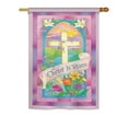 thumbnail image 2 of Breeze Decor 03043 Easter Christ is Risen 2-Sided Vertical Impression House Flag - 28 x 40 in., 2 of 2