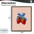 thumbnail image 4 of Stupell Industries Eclectic Strawberry Pair with Blue Bow Brown Floating Frame Canvas Art, 25 x 31, by Imagine It Images, 4 of 8