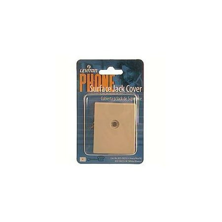 Leviton C0255-W White Surface Mount 6P4C Telephone Jack Cover