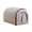 🥝 Gray_Base#913, variant on Indoor Cat House With Door Flap Covered Cave Bed, Soft Plush Enclosed Pet Hideout,Washable Pad, All-Season Cozy Shelter, Brown/Green/Gray