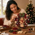 thumbnail image 4 of Christmas 3D Fabric Poke Wreath DIY Kit, Gingerbread Man Style, Handmade Festive Wall Hanging Christmas Indoor Outdoor Decor, 4 of 6